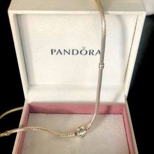 Pandora 16” sterling silver necklace